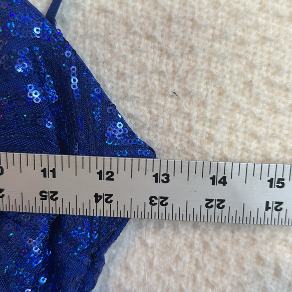 City Studio Kids Dress in Shimmering Blue - Picture 9 of 9
